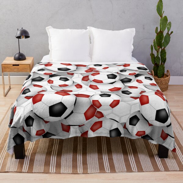 Item preview, Soccer balls with goal netting accent pattern - red & black designed and sold by katzdzynes.