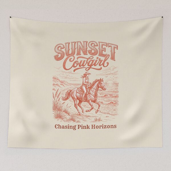 Item preview, Sunset Cowgirl – Coastal Cowgirl Horse Design designed and sold by Sea Gem.