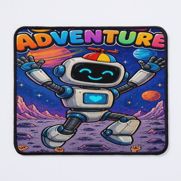 Item preview, cyber robot in space designed and sold by JMAVILA ART.