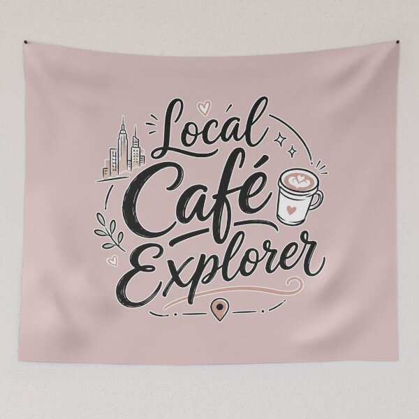 Item preview, Local Café Explorer | Coffee Lover Typography Design for Café Hoppers designed and sold by TheStephanieRome.