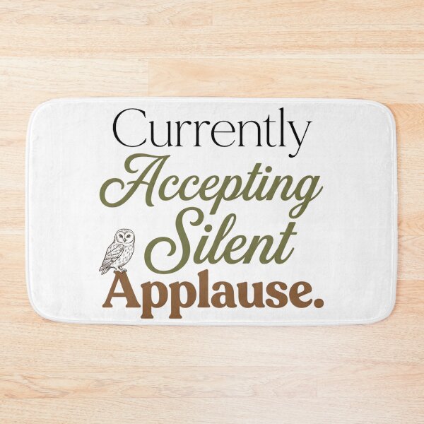 Item preview, Currently Accepting Silent Applause Funny Introvert Typography Shirt designed and sold by softmind studio.