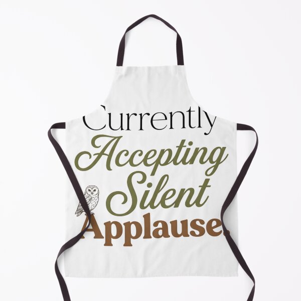 Item preview, Currently Accepting Silent Applause Funny Introvert Typography Shirt designed and sold by softmind studio.