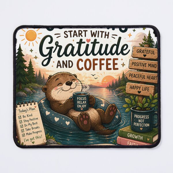 Item preview, Good Days Start With Gratitude And Coffee Sticker | Cozy Coffee Lover Aesthetic | Morning Motivation designed and sold by GenZStickerHub1.