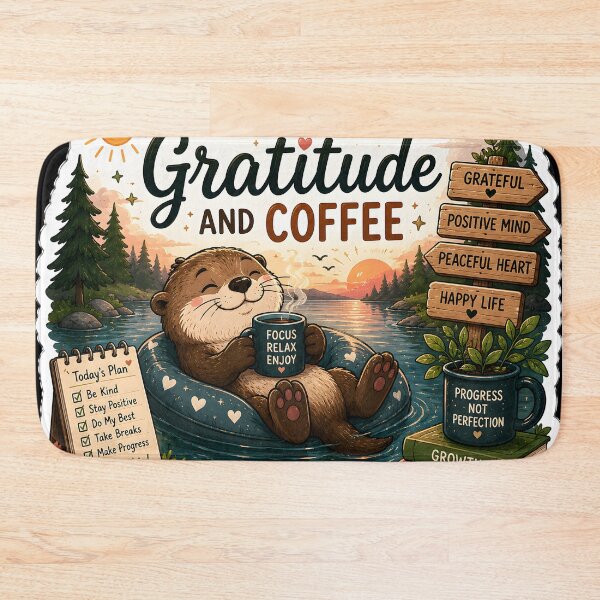 Item preview, Good Days Start With Gratitude And Coffee Sticker | Cozy Coffee Lover Aesthetic | Morning Motivation designed and sold by GenZStickerHub1.