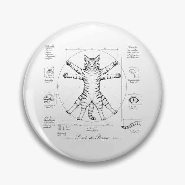 Item preview, The Art of Poussa - The Anatomical Vitruvian Cat designed and sold by Natalia-Vlad.