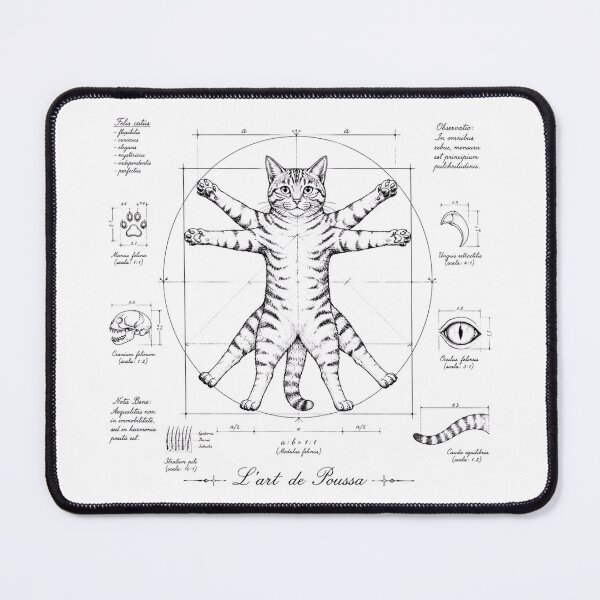 Item preview, The Art of Poussa - The Anatomical Vitruvian Cat designed and sold by Natalia-Vlad.