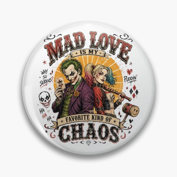 Item preview, Mad love and chaotic vibes Jocker and Harley Queen designed and sold by UnoqueVintage.