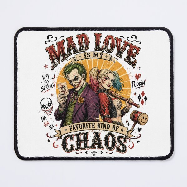 Item preview, Mad love and chaotic vibes Jocker and Harley Queen designed and sold by UnoqueVintage.