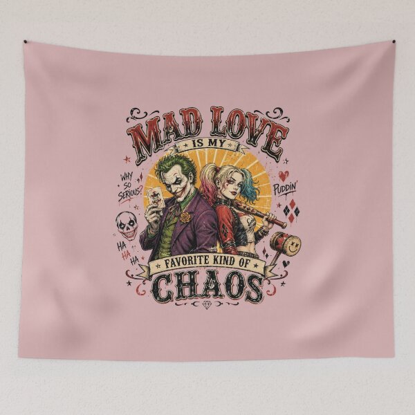 Item preview, Mad love and chaotic vibes Jocker and Harley Queen designed and sold by UnoqueVintage.
