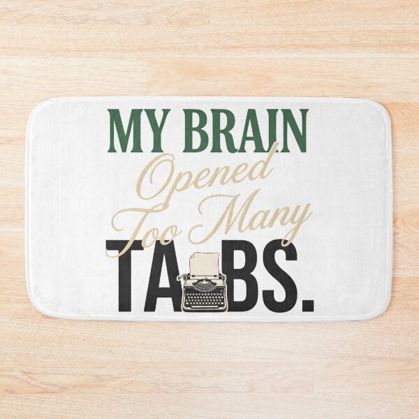 Item preview, My Brain Opened Too Many Tabs Funny Overthinking Typography Shirt designed and sold by softmind studio.