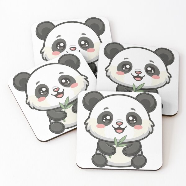 Item preview, Kawaii Panda Cub with Bamboo Leaf designed and sold by Aries Creation Store.