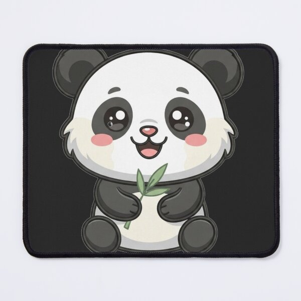 Item preview, Kawaii Panda Cub with Bamboo Leaf designed and sold by Aries Creation Store.