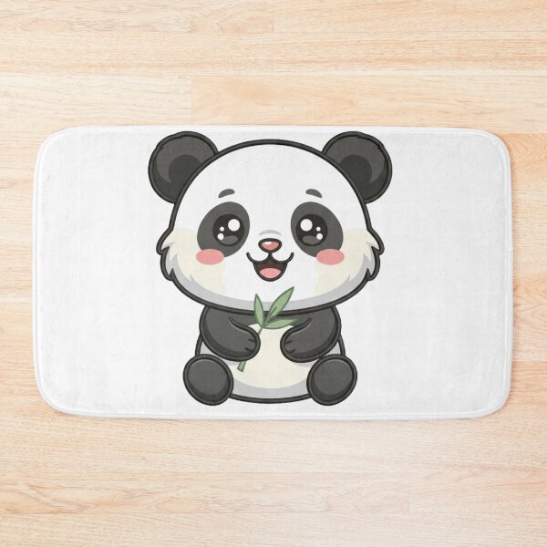 Item preview, Kawaii Panda Cub with Bamboo Leaf designed and sold by Aries Creation Store.