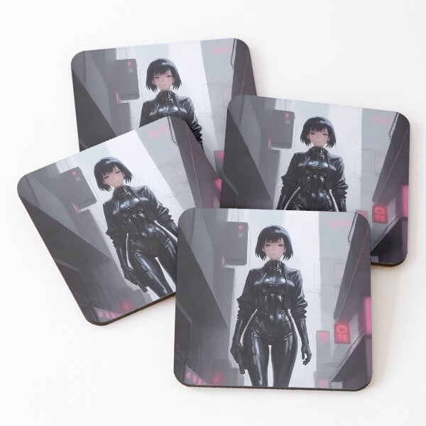 Item preview, Cyberpunk Woman Walking Through Neon City designed and sold by D6rkT3chDemon.