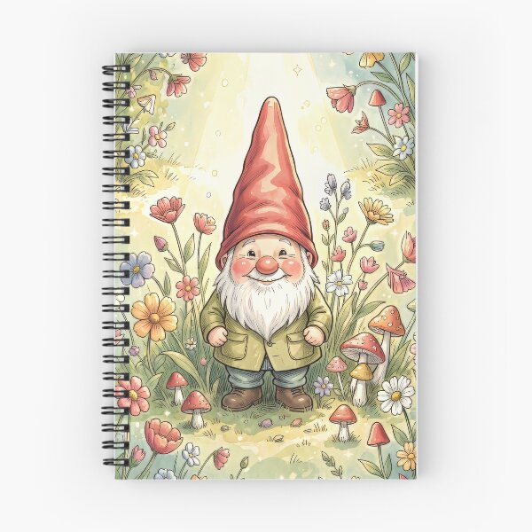 Item preview, Whimsical Garden Gnome Watercolor | Cottagecore Floral Illustration | Enchanted Forest Wall Art designed and sold by pinkal.