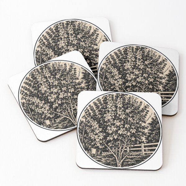 Item preview, Park Tree in Sunlight | Nature ink art designed and sold by Linoluca.