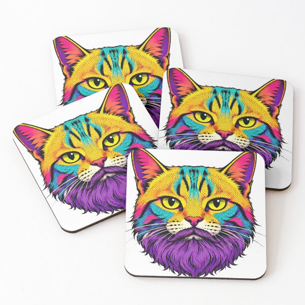 Item preview, pop art style cat head designed and sold by karlosss.