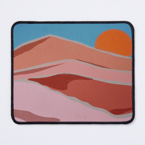Item preview, Desert Sunset Dunes – Retro Pink Landscape Print designed and sold by BuckaBaby.