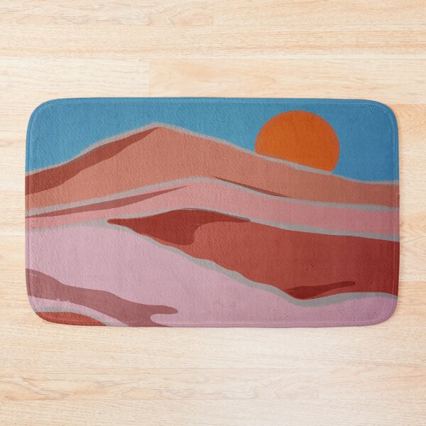 Item preview, Desert Sunset Dunes – Retro Pink Landscape Print designed and sold by BuckaBaby.