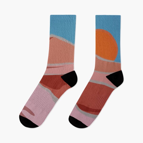 Item preview, Desert Sunset Dunes – Retro Pink Landscape Print designed and sold by BuckaBaby.