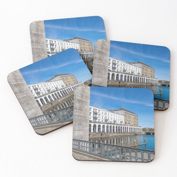 Item preview, Hamburg War Memorial Overlooking Alster Canal and Arcade designed and sold by jrtwynam.