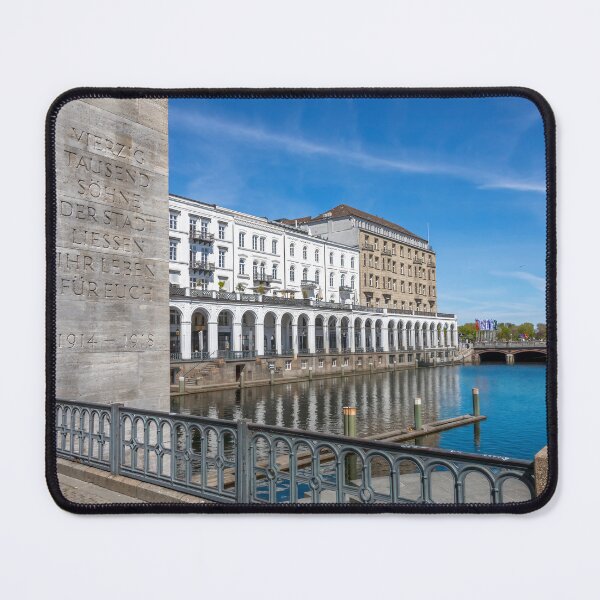 Item preview, Hamburg War Memorial Overlooking Alster Canal and Arcade designed and sold by jrtwynam.