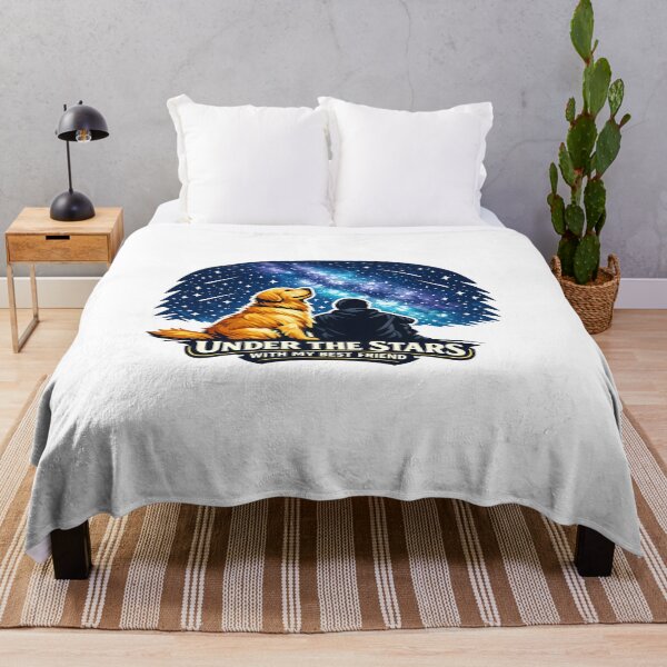 Item preview, Under the Stars With My Best Friend – Golden Retriever Night Sky Design, Dog Lover Badge Art designed and sold by Sahil Randhawa.