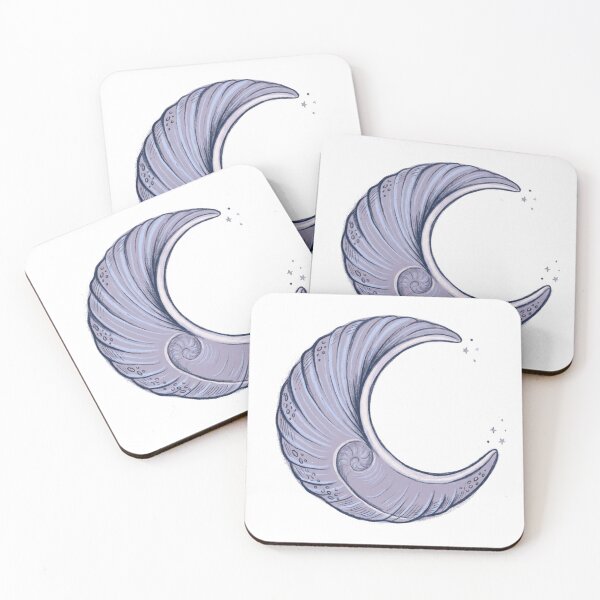 Item preview, ​"Celestial Seashell Crescent Moon Boho Aesthetic Illustration" designed and sold by Malalese.