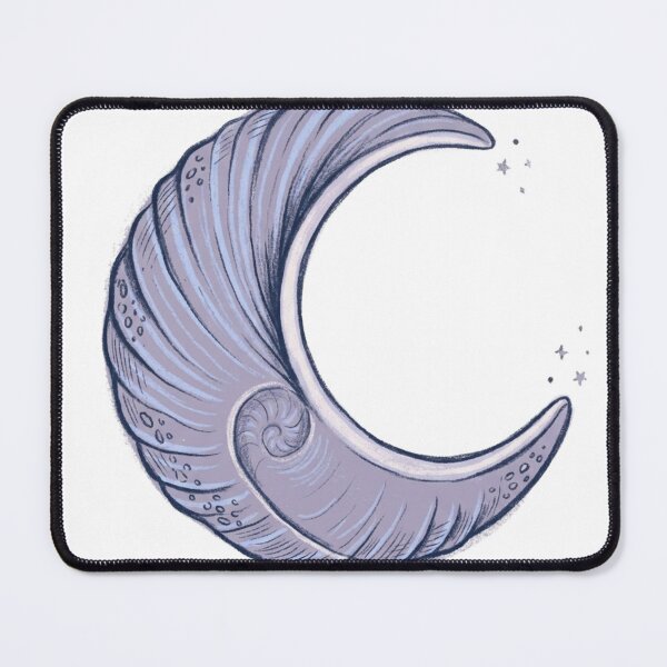 Item preview, "Celestial Seashell Crescent Moon Boho Aesthetic Illustration" designed and sold by Malalese.