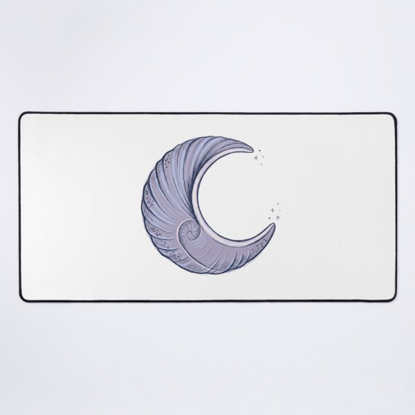 Item preview, ​"Celestial Seashell Crescent Moon Boho Aesthetic Illustration" designed and sold by Malalese.