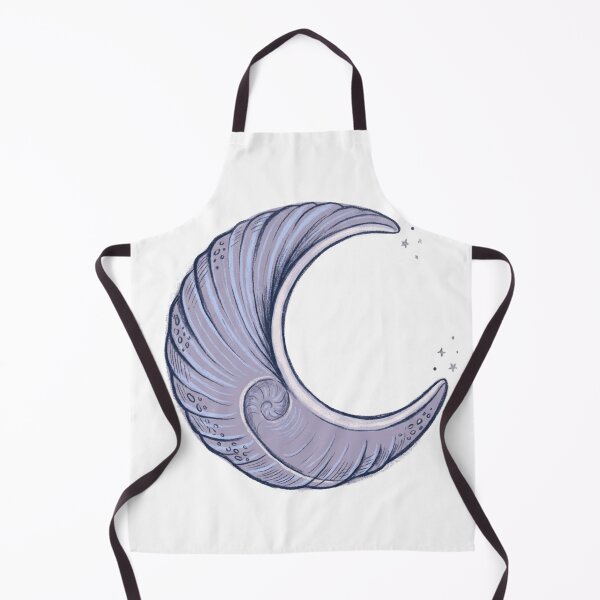 Item preview, "Celestial Seashell Crescent Moon Boho Aesthetic Illustration" designed and sold by Malalese.