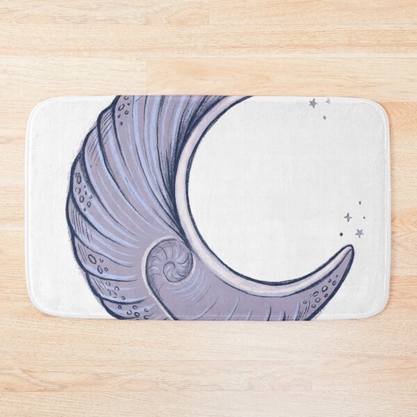 Item preview, ​"Celestial Seashell Crescent Moon Boho Aesthetic Illustration" designed and sold by Malalese.