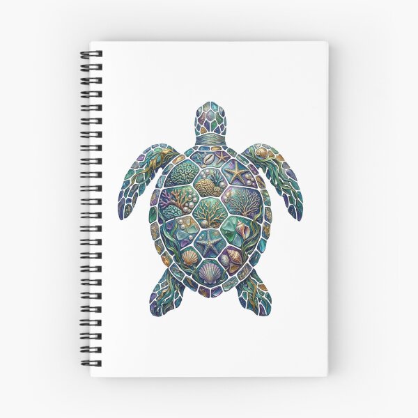 Item preview, Mosaic Sea Turtle with Coral Reef Shell | Tropical Ocean designed and sold by SOUFIANE1991.
