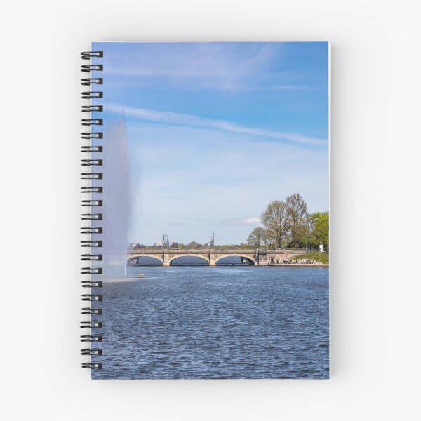 Item preview, Lombard Bridge and Alster Fountain in Hamburg, Germany designed and sold by jrtwynam.