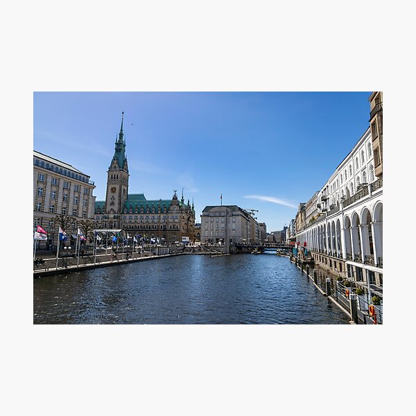 Item preview, Alster Canal View with Hamburg City Hall, Germany designed and sold by jrtwynam.