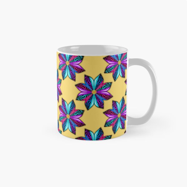 Item preview, Zentangle Flower on a Yellow Background Seamless Pattern designed and sold by dotdotsmilecreative.