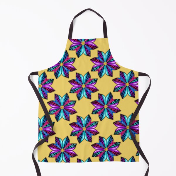 Item preview, Zentangle Flower on a Yellow Background Seamless Pattern designed and sold by dotdotsmilecreative.