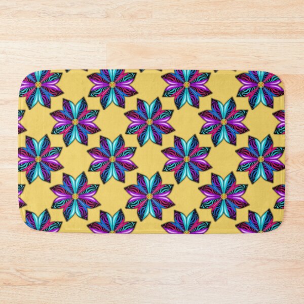 Item preview, Zentangle Flower on a Yellow Background Seamless Pattern designed and sold by dotdotsmilecreative.