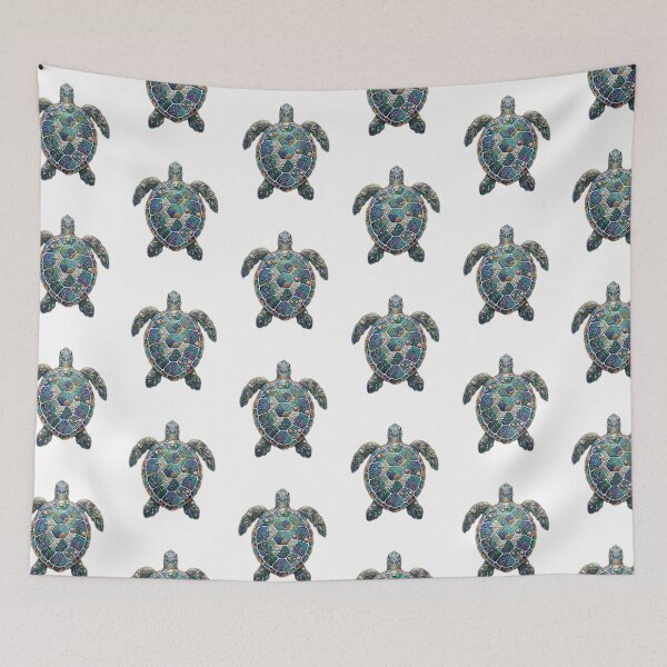Item preview,  Mosaic Sea Turtle with Coral Reef Shell | Tropical Ocean designed and sold by SOUFIANE1991.