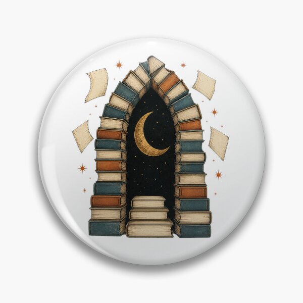 Item preview, Moonlit Gothic Doorway Built From Antique Books designed and sold by Whimsy Paw Studio | Cute Animal Art.