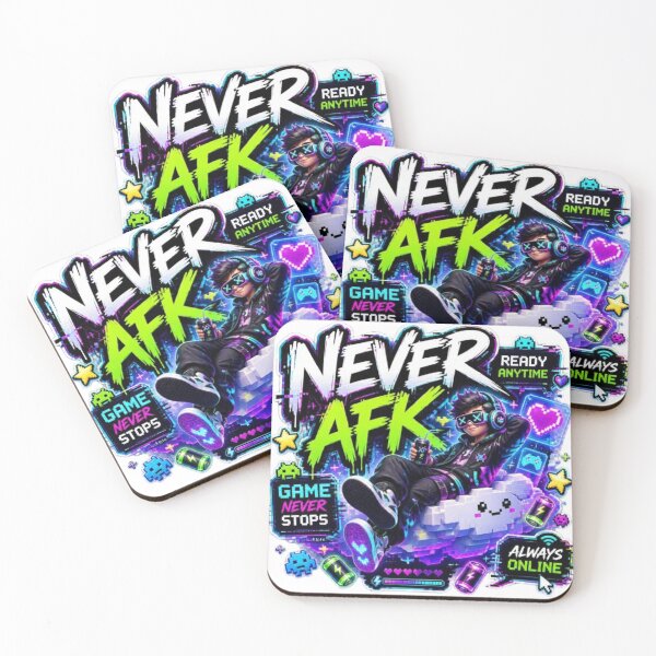 Item preview, NEVER AFK Gaming Sticker | Hardcore Gamer Quote Esports Design designed and sold by Stylestickers55.