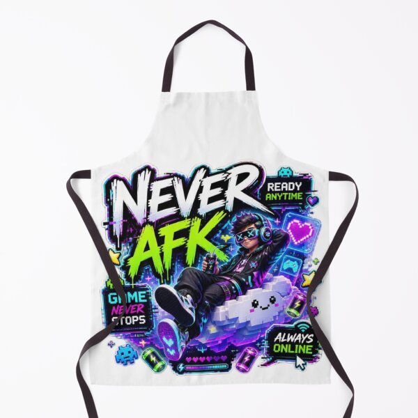 Item preview, NEVER AFK Gaming Sticker | Hardcore Gamer Quote Esports Design designed and sold by Stylestickers55.