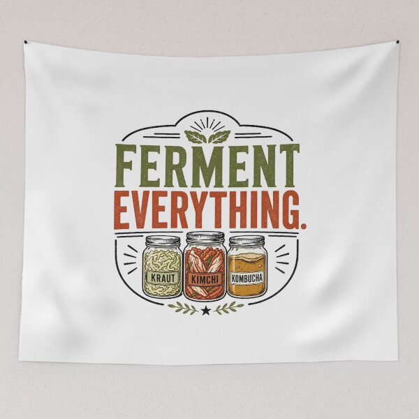 Item preview, Ferment Everything Vintage Home Fermentation Badge for Probiotic Foodies designed and sold by The Junto Shop.