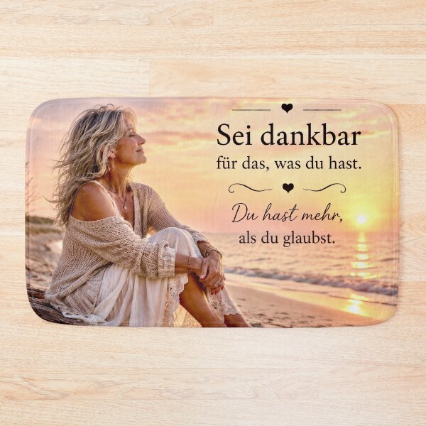 Item preview, By the sea: Be grateful – An inspirational quote designed and sold by Steffani Lehmann.