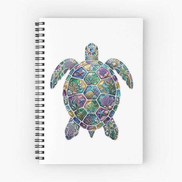 Item preview, Mosaic Sea Turtle with Coral Reef Shell | Tropical Ocean designed and sold by SOUFIANE1991.