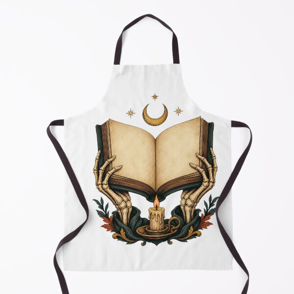 Item preview, Skeleton Hands Presenting a Mysterious Open Book designed and sold by Whimsy Paw Studio | Cute Animal Art.