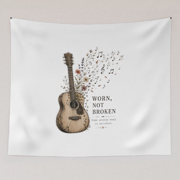 Item preview, Vintage Floral Guitar Art | Acoustic Guitar Design | Music Lover Gift designed and sold by Desvyn.