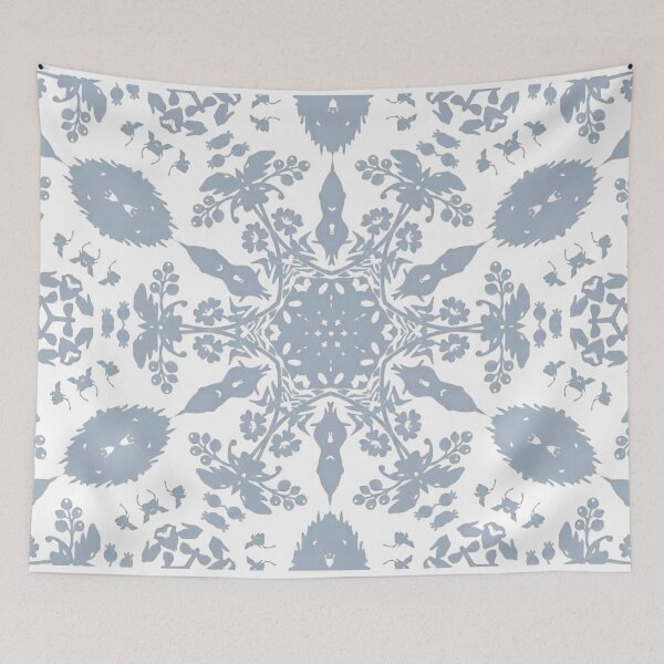 Item preview, Blue Vintage Kaleidoscope Damask Pattern designed and sold by FawnFeatherCo.