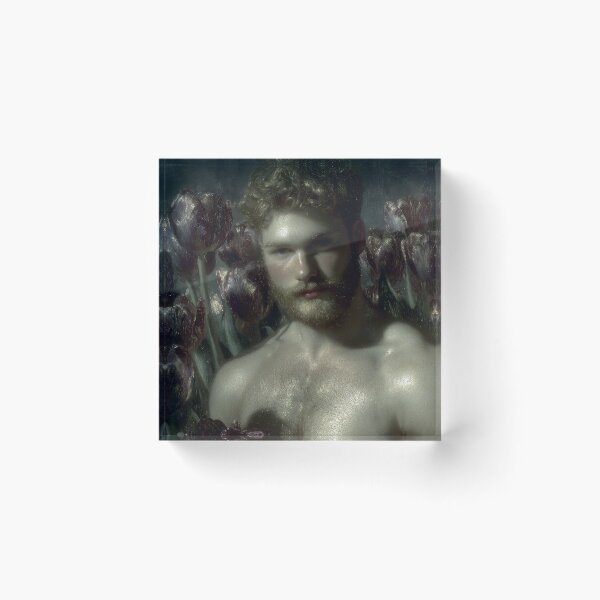 Item preview, Pieter with Tulips Portrait Print designed and sold by AquariusCr8iv.