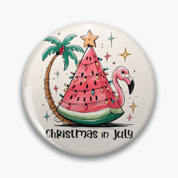 Item preview, Funny Christmas In July Watermelon Flamingo designed and sold by legendaryskins.